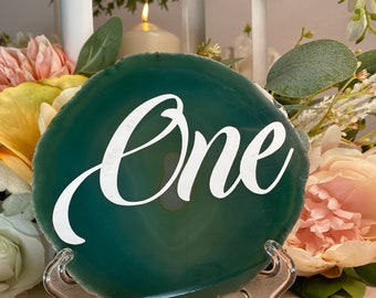 Green Agate Table Number