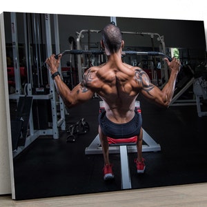 Gym Man Motivational Muscle Sport Bodybuilding Large CANVAS Art Print Gift A0 A1 A2 A3 A4