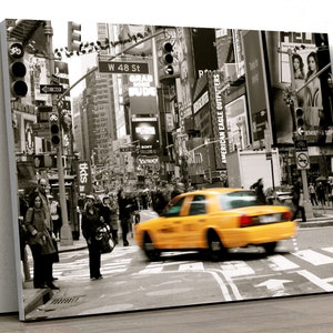 New York City Yellow Taxi Cab Cityscape Large CANVAS Wall Art Custom Print Gift A0 A1 A2 A3 A4