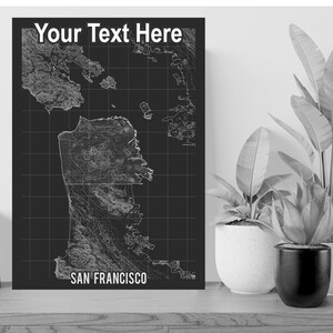Plan de la ville personnalisé San Francisco Grande affiche personnalisée Art Print Gift - A1 LAMINATED PRINT