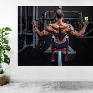 Gimnasio Hombre Músculo motivacional Deporte Culturismo Póster grande Arte Impresión Regalo A0 A1 A2 A3 A4 A5