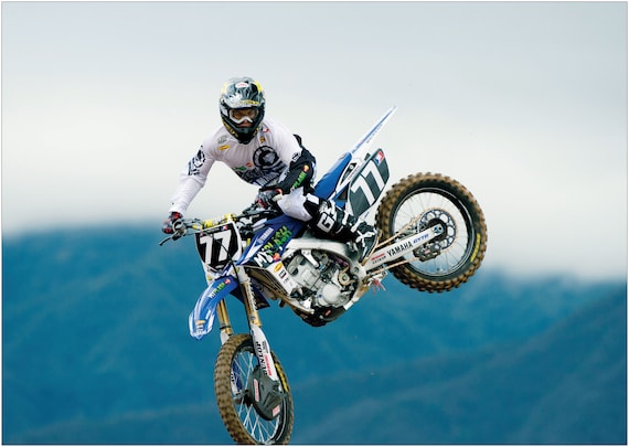 Motocross Dirt Bike Racing Large CANVAS Art Custom Print Gift A0