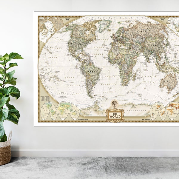 World Map Poster - Etsy