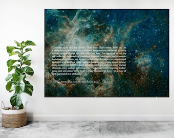 Carl Sagan The Pale Blue Dot Inspirational Quote Large Poster Black & White Art Print Gift A0 A1 A2 A3 A4 A5