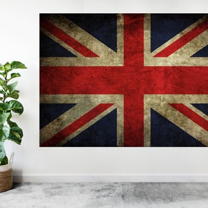 Vintage Union Jack Flag Large Poster Art Print Gift A0 A1 A2 A3 A4 A5