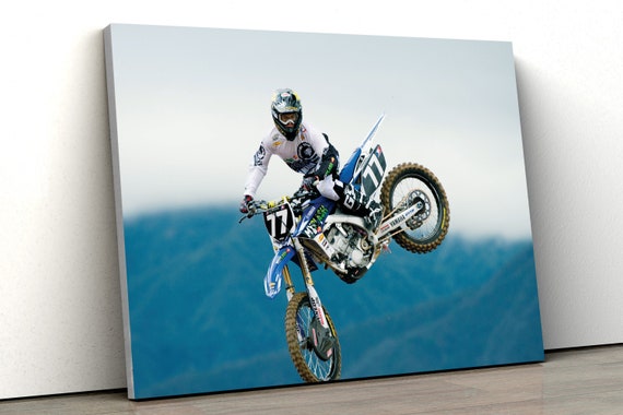 Motocross Dirt Bike Racing Large CANVAS Art Custom Print Gift A0