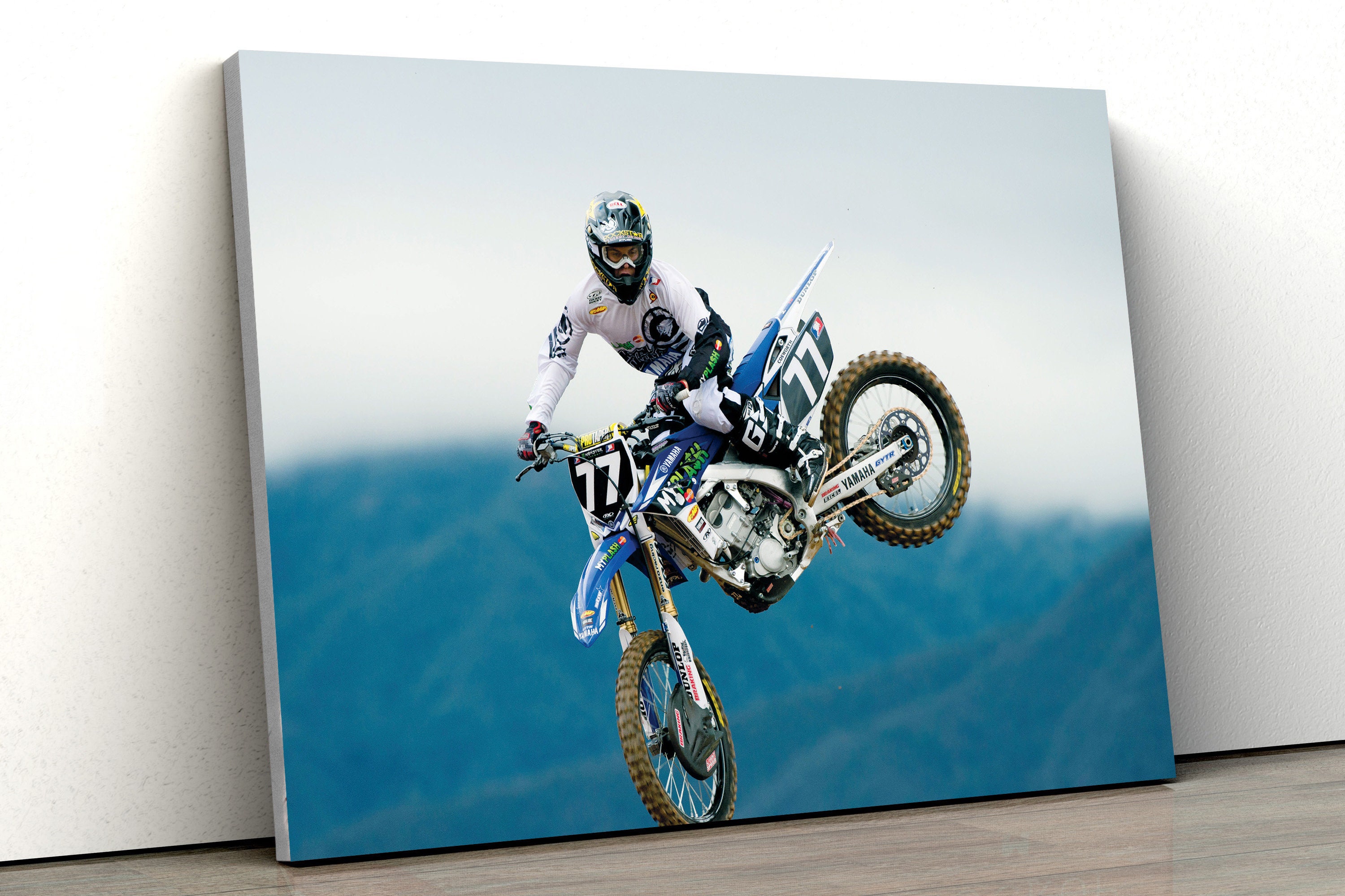 Motocross Dirt Bike Racing Large CANVAS Art Custom Print Gift A0