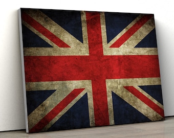 Vintage Union Jack Flag Large CANVAS Art Print Gift A0 A1 A2 A3 A4