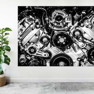 Auto Motor Motor BlockMechaniker Groß Poster Kunstdruck Geschenk A0 A1 A2 A3 A4 A5
