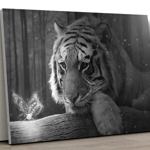 Beautiful Tiger Fantasy Butterfly Wildlife Large CANVAS Art Print Gift A0 A1 A2 A3 A4