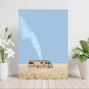 Vintage RV Camper Van Bad Large LAMINATED Poster Art Print Gift A0 A1 A2 A3 A4