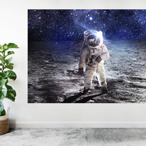 Astronaut Moon Space Stars Large Poster Art Print Gift A0 A1 A2 A3 A4 A5