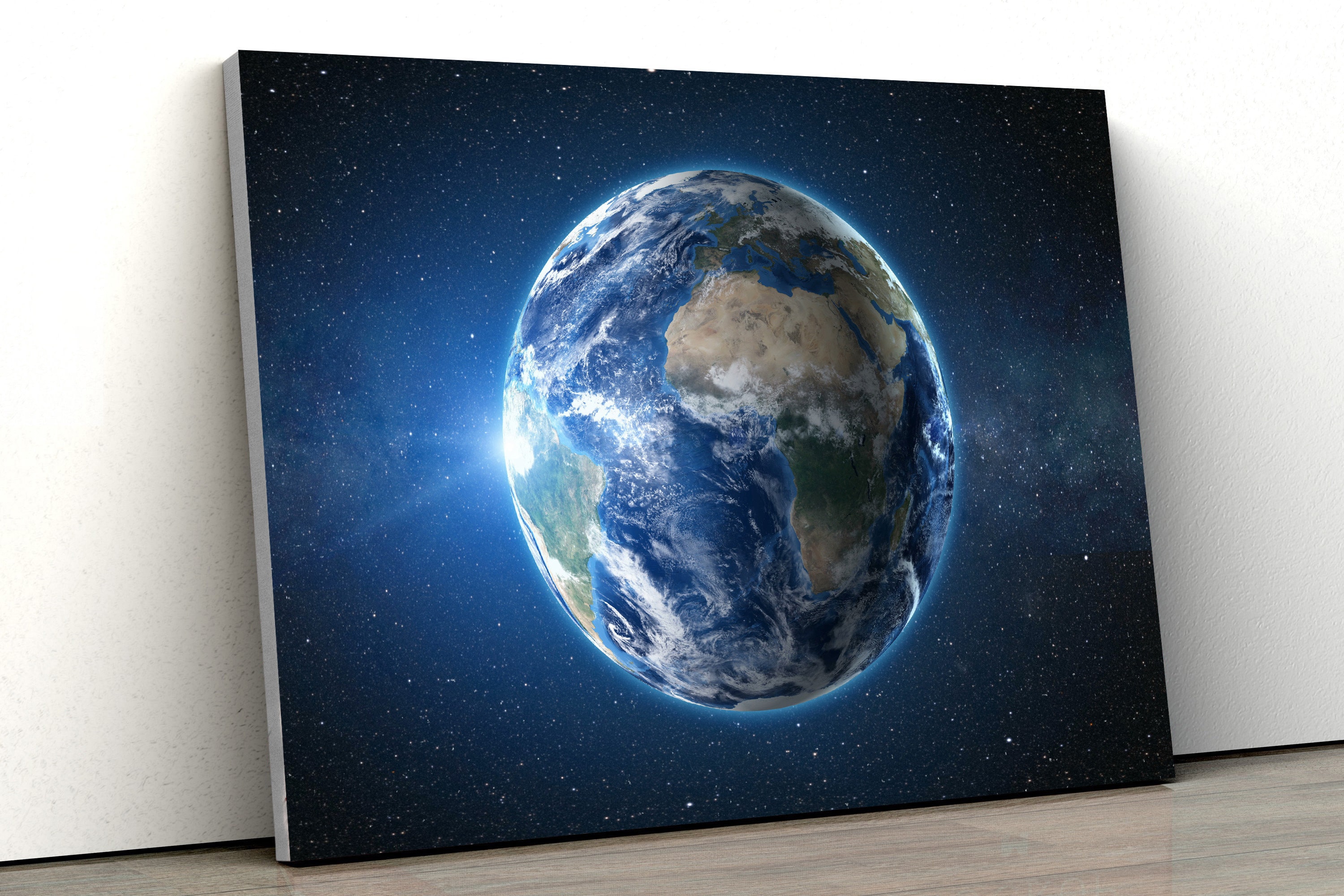 Planet Earth View From Space Large CANVAS Art Print Gift A0 A1 A2