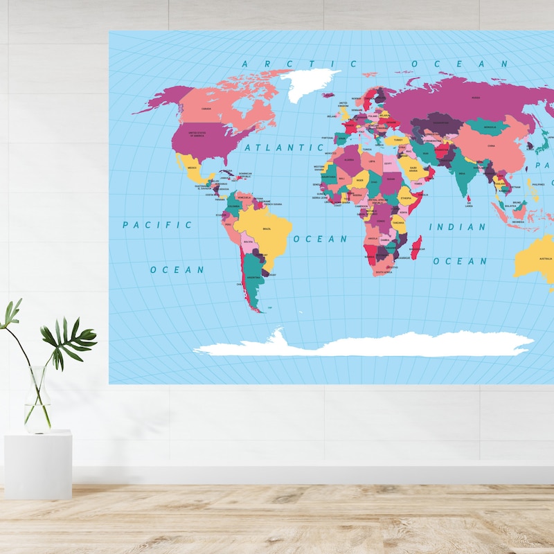 Laminated World Maps - Etsy UK