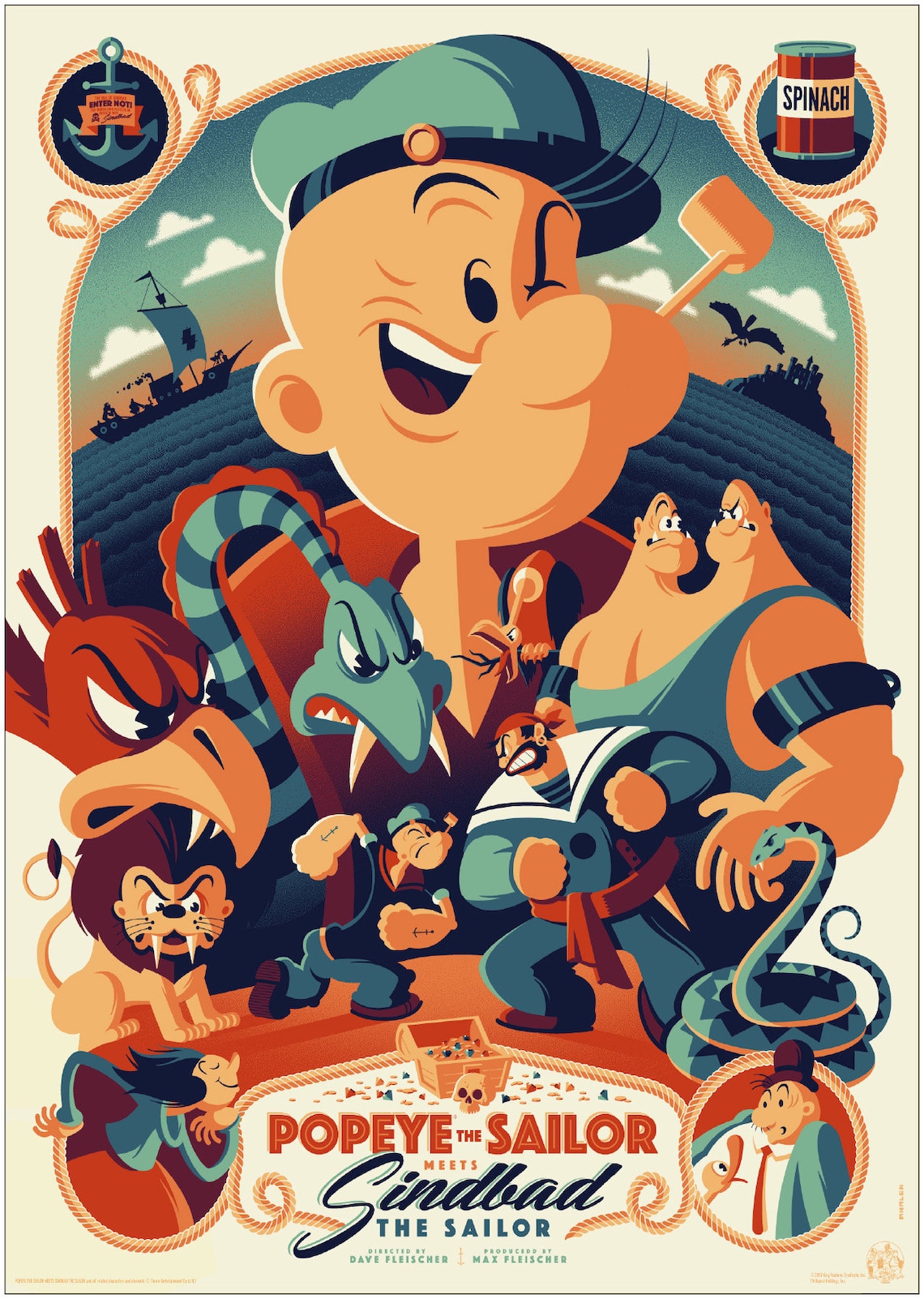 Popeye the Sailor Man Large Poster Art Print Gift A0 A1 A2 A3 Etsy
