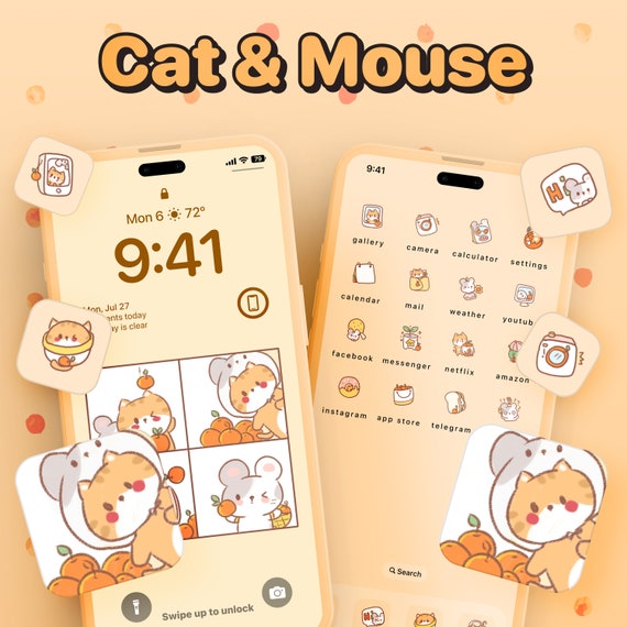 45 Cute Anime Animal App Icons iPhone Theme Ios Icon Pack 