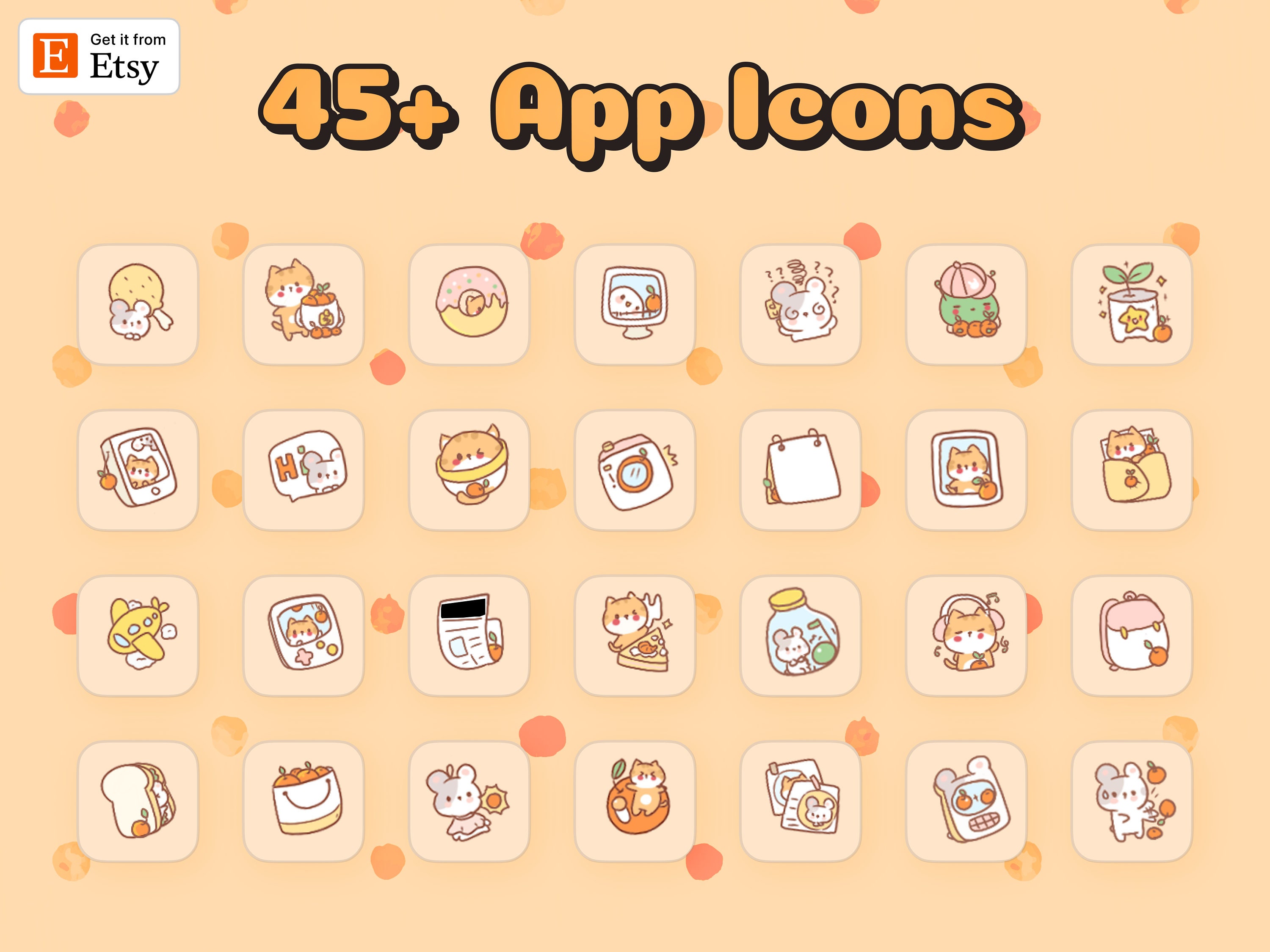 45 Cute Anime Animal App Icons iPhone Theme Ios Icon Pack 