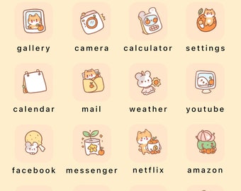 45 Cute Anime Animal App Icons iPhone Theme Ios Icon Pack 