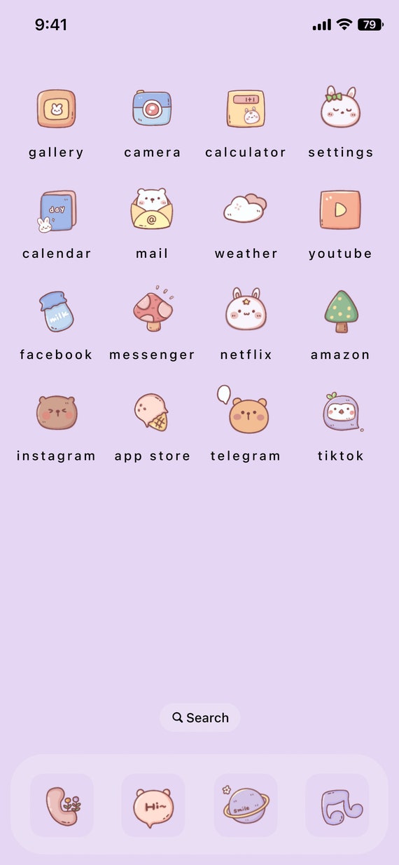 Cute Purple Bear App Icon Ios Ipados android Kawaiiicon - Etsy Cute Purple Bear App Icon Ios Ipados android Kawaiiicon - Etsy