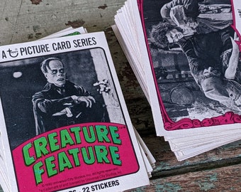 1980 Creature Feature Complete Base Set 88 Cards By Topps !! Amazing Vintage Horror Gifts & Retro Collectibles