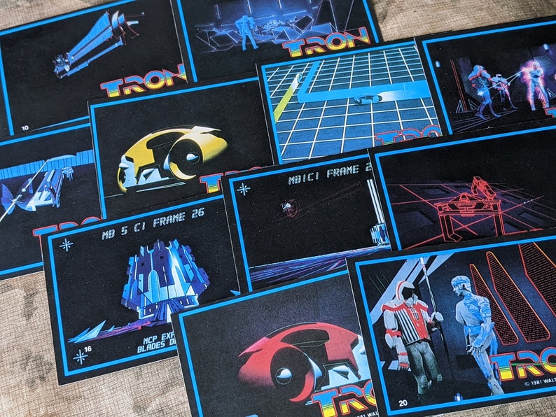 1981 Tron Ultra Complete Collection of 66 Cards 8 Stickers & 2 Sealed ...