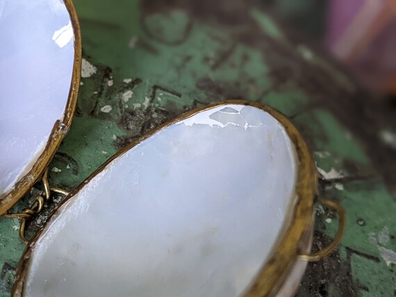 1960s **Rare Leopard Pattern Sea Shell Trinket Tr… - image 9