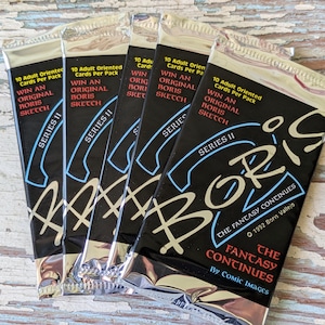 1992 Boris 2 Fantasy Illustration Art Series by Boris Vallejo Set of 5 Sealed Packs !! Amazing Vintage Gifts & Retro Sci-Fi Collectibles