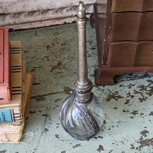Vintage Handmade Moroccan Perfume Sprinkler Clear Glass Ornate Metal Decoration Vanity !! Amazing Unique Gifts & Cultural Collectibles