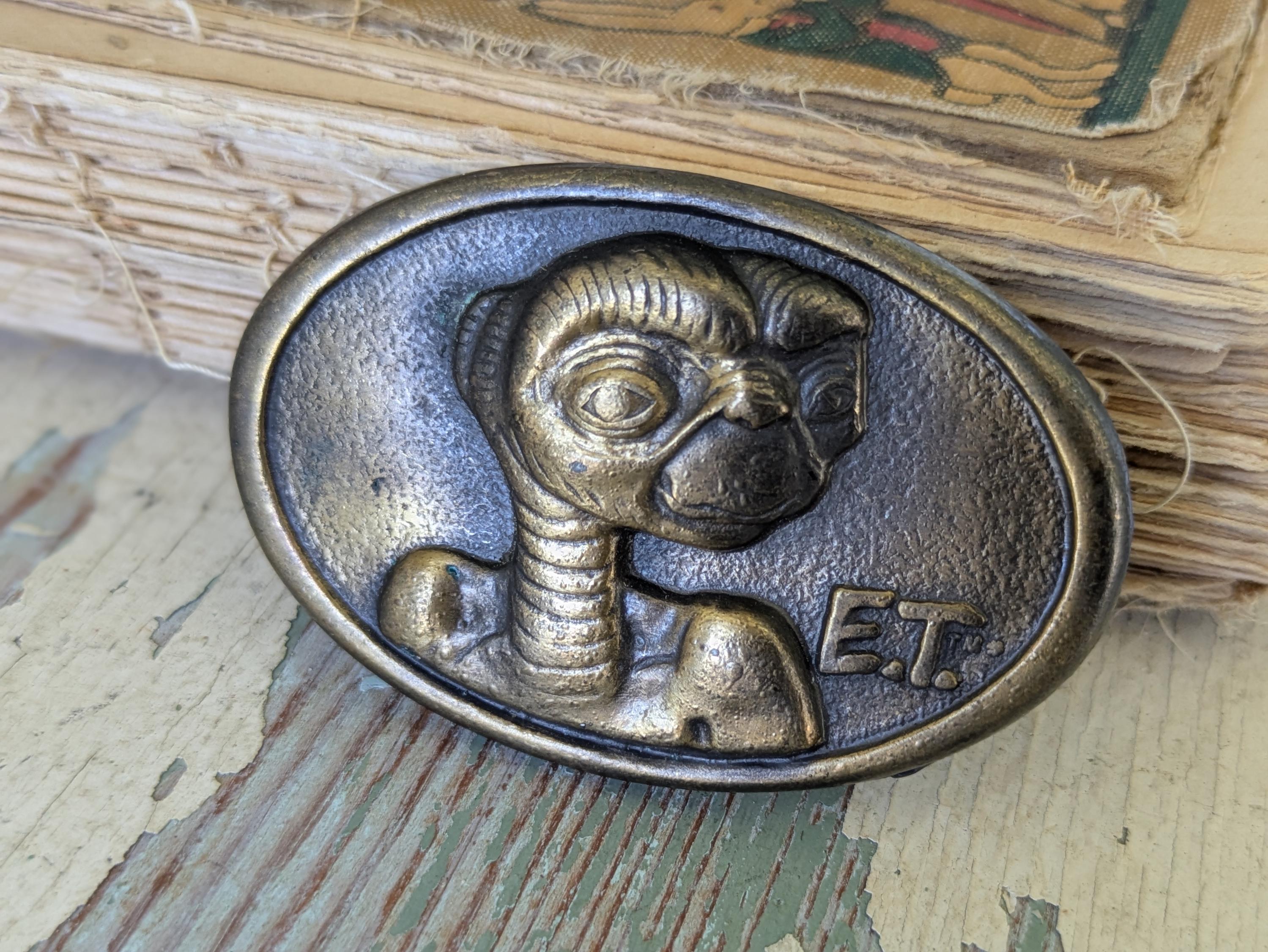 1982 Original E.T. Movie Promotional Belt Buckle LEE NYC 