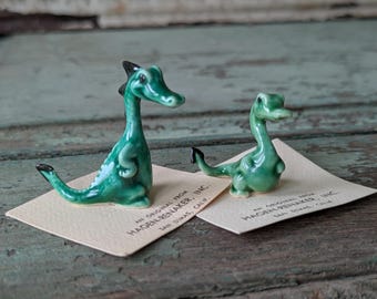 ドラゴン Hagen Renaker Vintage Hagen Renaker Dragon Trio Family Group Mini Mystical