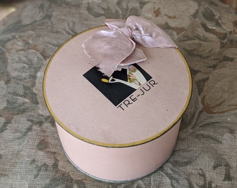 1930s House Of Tre-Jur Art Deco Bath Powder Tin Paris New York **Rare