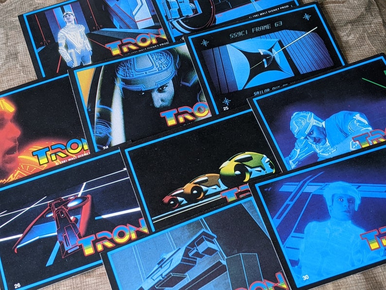 1981 Tron Ultra Complete Collection of 66 Cards 8 Stickers & 2 Sealed ...