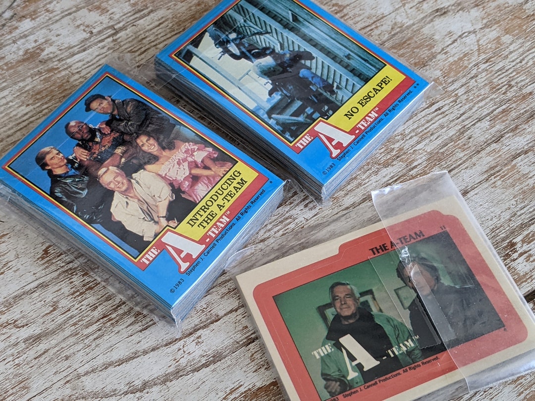 1983 Ateam Complete Set of 66 TV Trading Cards and 12 Puzzle Stickers