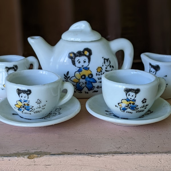 Vintage Childrens Tea Set Made in Japan Etsy
