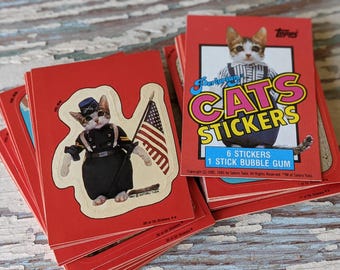 1983 Perlorian Cats Stickers: Complete Vintage Topps Set