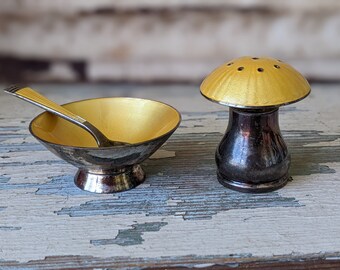 ELA DENMARK STERLING 925S 七宝焼き 盃 5個 シルバー 1950s Ela Denmark Sterling Silver Salt Cellar & Pepper