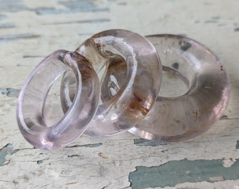 1920s Glass Awning Rings Set, Strain Insulators for Radio Hardware