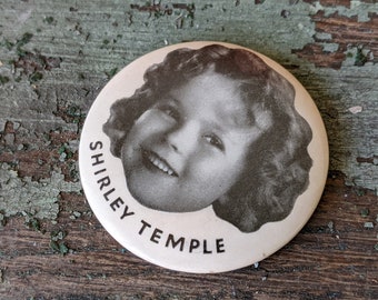 1935 Shirley Temple Pocket Mirror by Fox Film Corp. Souvenir Merch Celebrity !! Classic Vintage Gifts & Collectibles