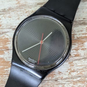 1986 Swatch Soto Watch GB109 Rare Dateless Variant New Silicone Band Working New Battery !! Amazing Vintage Watch Collectibles & Retro Gifts