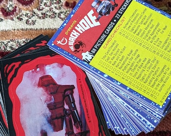 1979 The Black Hole Complete Collection by Walt Disney 88 Cards & 22 Stickers **Rare Quality