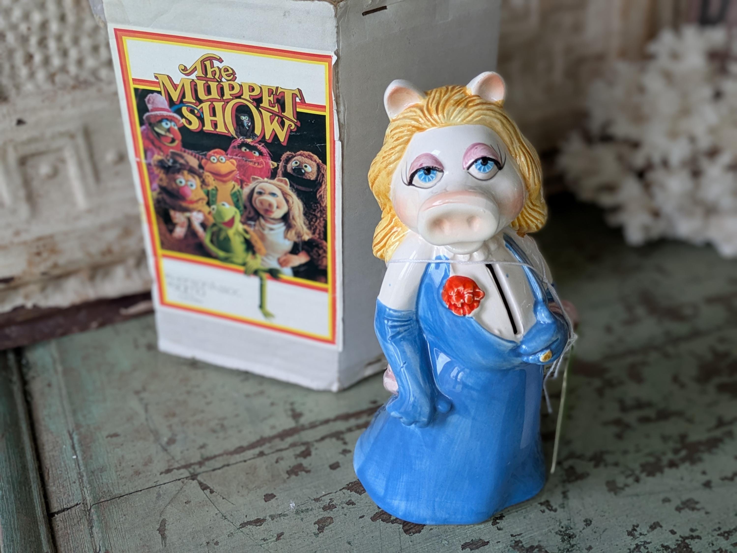 1978 Muppets Miss Piggy Bank by Sigma Ceramics Hand-painted