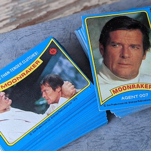 1979 Moonraker Complete 99 Cards By Topps !! James Bond Roger Moore !! Amazing Retro Vintage Gifts & Nostalgia !!