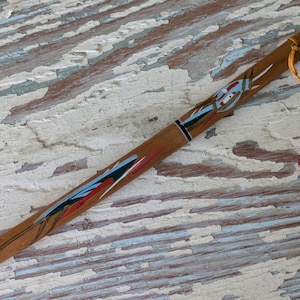 1960s Hand-Painted Carved Miniature Letter Opener Samurai Sword Katana Japan Souvenir Amazing Vintage Gifts & Retro Collectibles