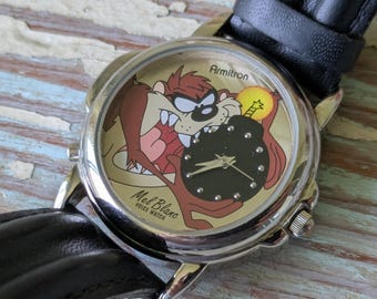 Vintage Armitron Looney Tunes Tasmanian Devil Musical Watch With