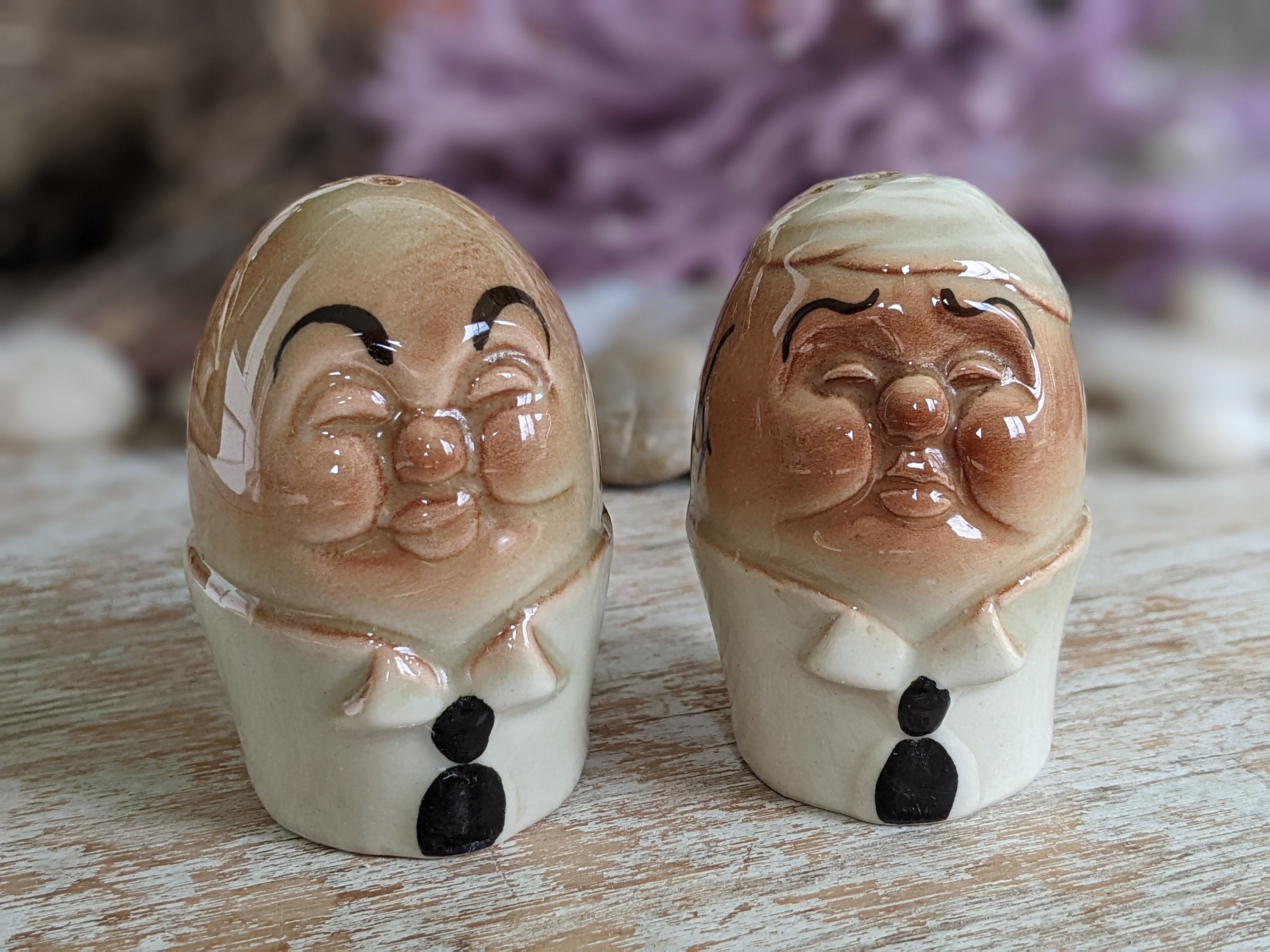 ビンテージ ハンプティダンプティ 1950s Vintage Salt & Pepper Porcelain Humpty Dumpty Set Japan