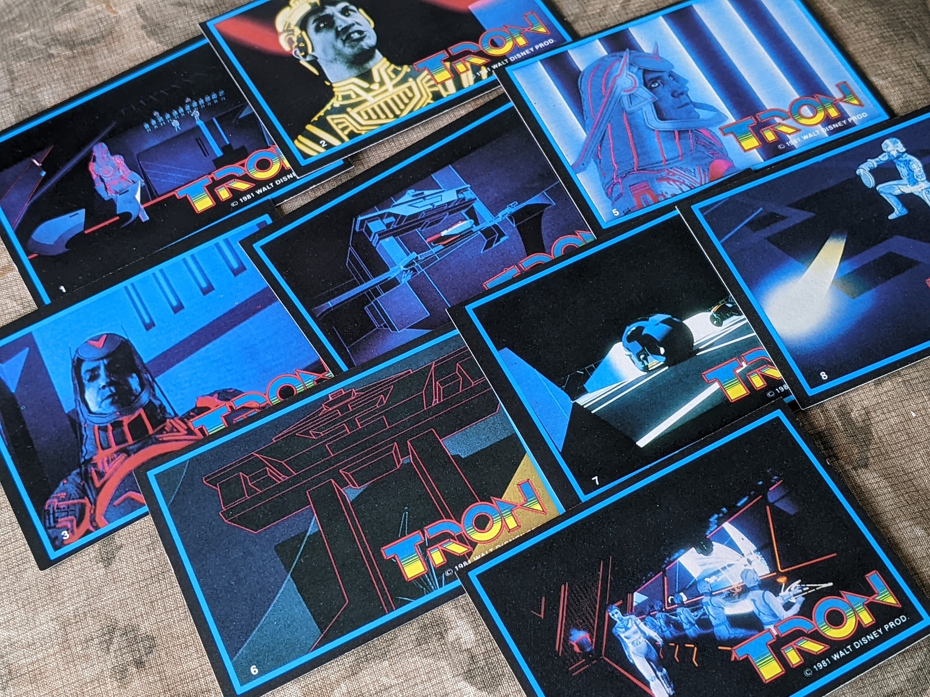 1981 Tron Ultra Complete Collection of 66 Cards 8 Stickers & 2 Sealed ...