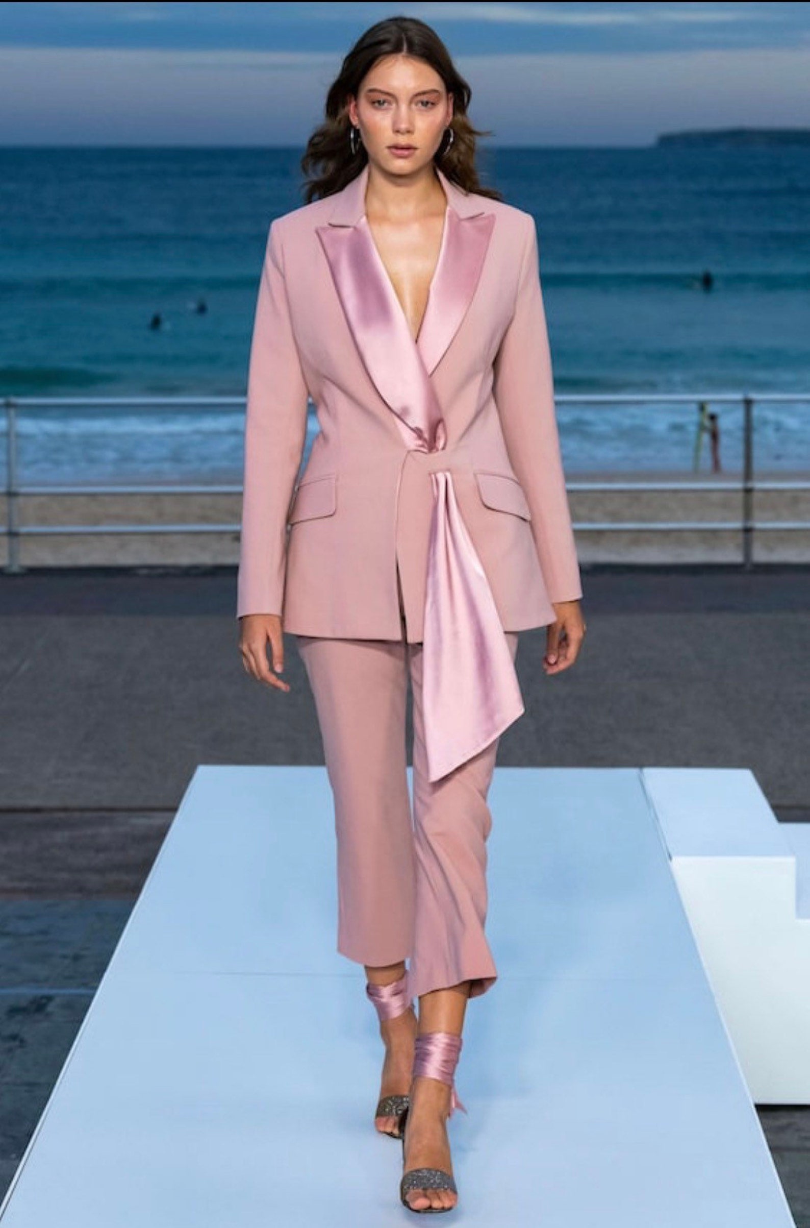 Women Blush Pink Suit Custom Made Two Piece Cotton Single Etsy