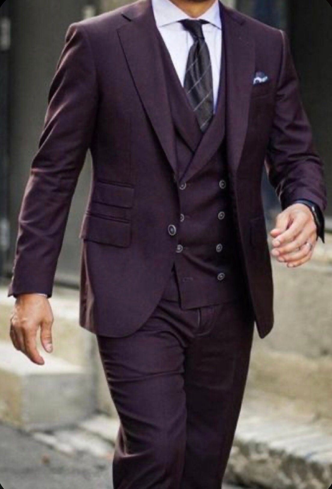 Purple Suit Men Purple Suit Wedding Groom Tuxedo Dark - Etsy