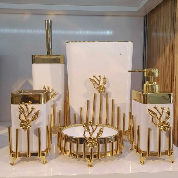 Gold Bathroom Accessories - Etsy