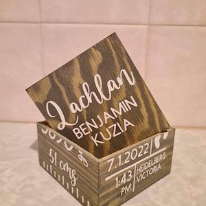 Wooden Baby Keepsake Box
